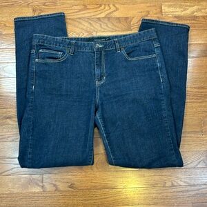 Calvin Klein dark wash blue jeans. Women’s size 14.